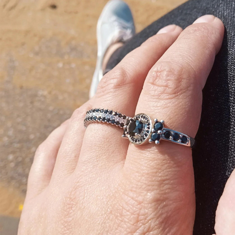 SODROV naiste must sõrmus Trend gooti hulgimüük Aksessuaarid Ehted Sõrmused naistele Pruudi pulmabänd Naiste kingitus Ehted