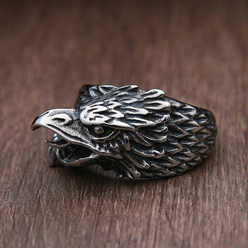 Vintage Viking Odin Crow Ring Men Nordic Mythology Viking Ring Неръждаема стомана Biker Men Odin Raven Ring Jewelry Gift Wholesale