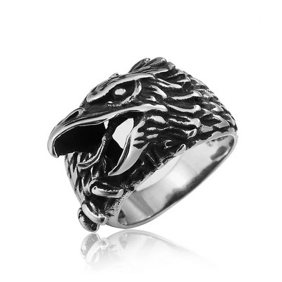 Vintage Viking Odin Crow Ring Meeste Põhjamaade Mütoloogia Viking Ring Roostevabast Terasest Biker Mehed Odini Raven Ring Ehted Kingituste hulgimüük