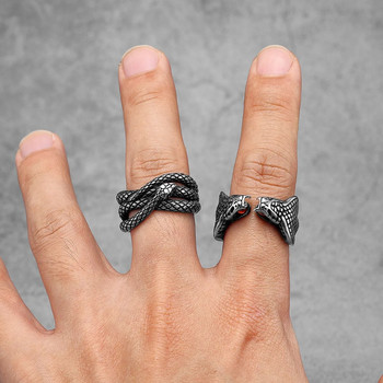 Мъже от неръждаема стомана Отворени пръстени Змия Животно Пънк Модерен за жени Мотоциклетисти Модни бижута Хелоуин Творчество Подарък на едро