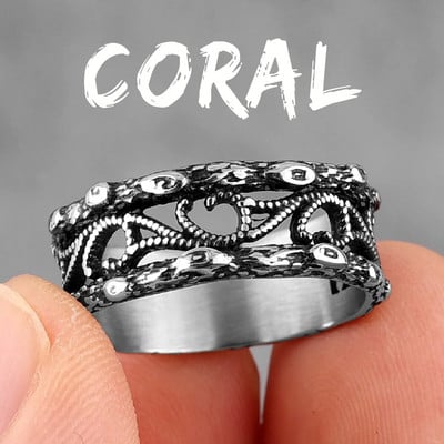 Lucky Olive Branch nerūsējošā tērauda vīriešu gredzeni Moderns panku amulets vīriešu puisim, bikeram, rotaslietas, radošuma dāvanu vairumtirdzniecība