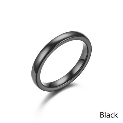 Modni tanki keramički prstenovi za žene Nakit Minimalistički, jednostavni, glatki, sjajni repni prstenovi koji ne blijede, plavi, ružičasti, crno-bijeli
