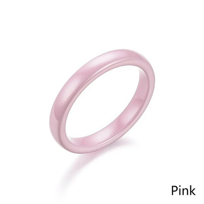 Modni tanki keramički prstenovi za žene Nakit Minimalistički, jednostavni, glatki, sjajni repni prstenovi koji ne blijede, plavi, ružičasti, crno-bijeli