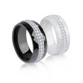 Kvaliteetsete naiste ehtesõrmuste hulgimüük, lihtsas stiilis Comly kristallist keraamilised sõrmused naistele