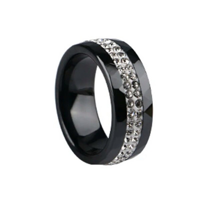 Kvaliteetsete naiste ehtesõrmuste hulgimüük, lihtsas stiilis Comly kristallist keraamilised sõrmused naistele