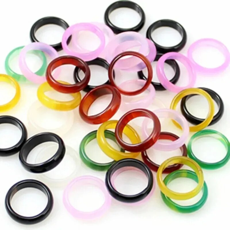 1 vnt natūralaus chalcedono agato aukšto ledo nefrito žiedas, skirtas moteriškiems papuošalams