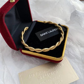 Trendikas Charm Cuff Twist käevõrud avavad käevõrud naistele kullavärvi 316L roostevabast terasest traadist õhukesed lihtsad käevõrud ehted