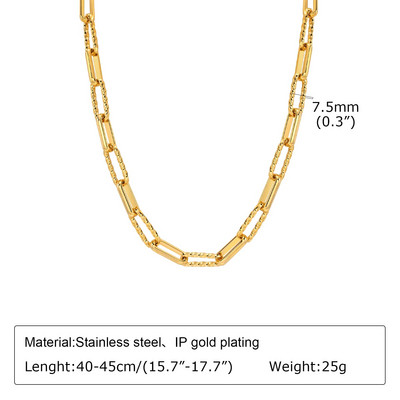 Γυναικείο βραχιόλι με αλυσίδα με συνδετήρα, βραχιόλι με ρυθμιζόμενη αλυσίδα από επιχρυσωμένο 18 καρατίων από ανοξείδωτο ατσάλι, κοσμήματα με στρώσεις με χοντρό στοίβαγμα