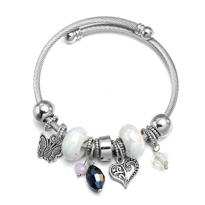 Uus Dragonfly roostevabast terasest trendikas pärlitega käevõru ehted 6 värvi suletavad käevõrud naiste käevõru Lihtsus aksessuaarid