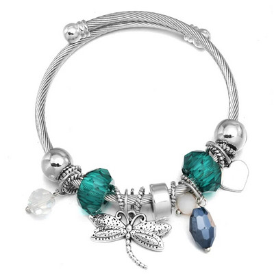 Uus Dragonfly roostevabast terasest trendikas pärlitega käevõru ehted 6 värvi suletavad käevõrud naiste käevõru Lihtsus aksessuaarid