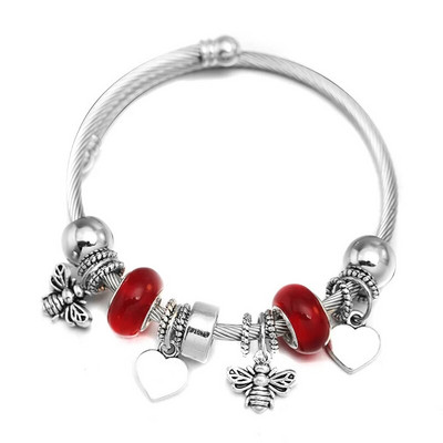 Uus Dragonfly roostevabast terasest trendikas pärlitega käevõru ehted 6 värvi suletavad käevõrud naiste käevõru Lihtsus aksessuaarid