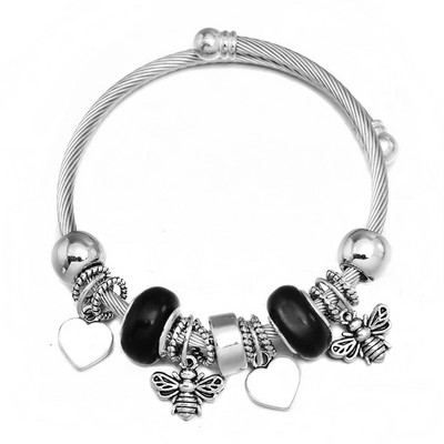 Uus Dragonfly roostevabast terasest trendikas pärlitega käevõru ehted 6 värvi suletavad käevõrud naiste käevõru Lihtsus aksessuaarid