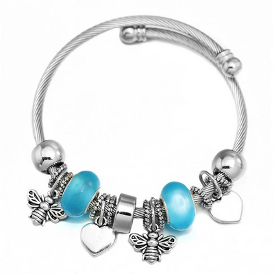 Uus Dragonfly roostevabast terasest trendikas pärlitega käevõru ehted 6 värvi suletavad käevõrud naiste käevõru Lihtsus aksessuaarid