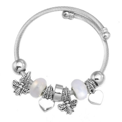 Uus Dragonfly roostevabast terasest trendikas pärlitega käevõru ehted 6 värvi suletavad käevõrud naiste käevõru Lihtsus aksessuaarid