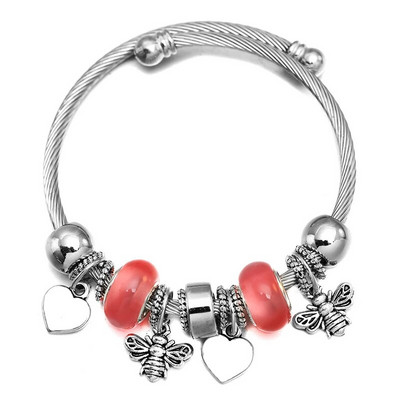 Uus Dragonfly roostevabast terasest trendikas pärlitega käevõru ehted 6 värvi suletavad käevõrud naiste käevõru Lihtsus aksessuaarid