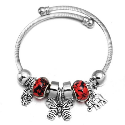 Uus Dragonfly roostevabast terasest trendikas pärlitega käevõru ehted 6 värvi suletavad käevõrud naiste käevõru Lihtsus aksessuaarid