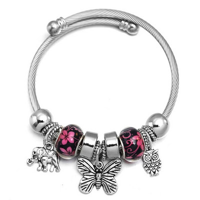 Uus Dragonfly roostevabast terasest trendikas pärlitega käevõru ehted 6 värvi suletavad käevõrud naiste käevõru Lihtsus aksessuaarid