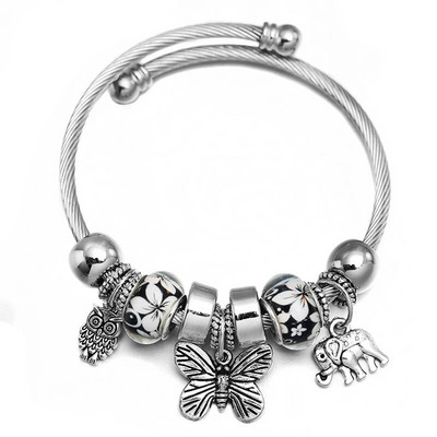 Uus Dragonfly roostevabast terasest trendikas pärlitega käevõru ehted 6 värvi suletavad käevõrud naiste käevõru Lihtsus aksessuaarid