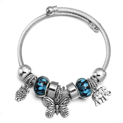 Uus Dragonfly roostevabast terasest trendikas pärlitega käevõru ehted 6 värvi suletavad käevõrud naiste käevõru Lihtsus aksessuaarid