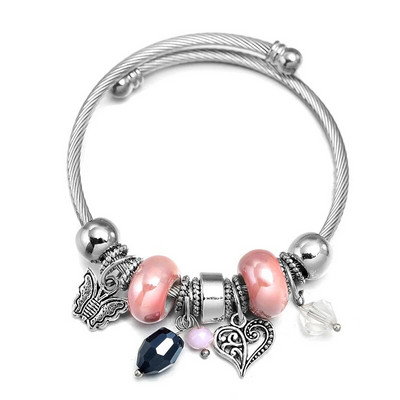 Uus Dragonfly roostevabast terasest trendikas pärlitega käevõru ehted 6 värvi suletavad käevõrud naiste käevõru Lihtsus aksessuaarid