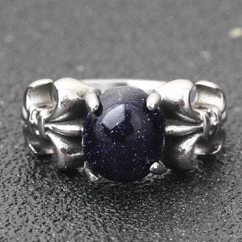 Ρετρό ανδρικό και γυναικείο δαχτυλίδι από τιτάνιο με δαχτυλίδια Claw Blue και Red Opal Gem καυτά αξεσουάρ κοσμημάτων για δώρο