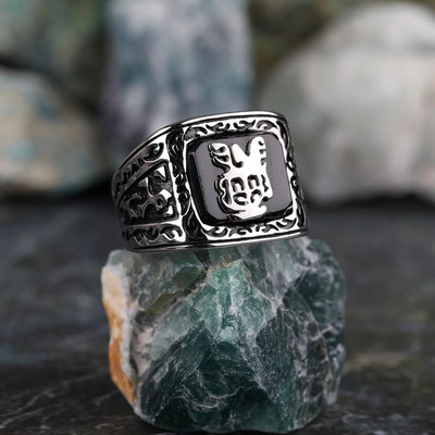 Lahedate asjade hulgimüük meeste sõrmused roostevabast terasest punasest soomuskilbist templirüütlite ristisõduri sõrmus punk ehted