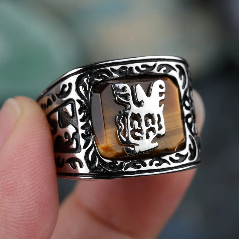 Lahedate asjade hulgimüük meeste sõrmused roostevabast terasest punasest soomuskilbist templirüütlite ristisõduri sõrmus punk ehted