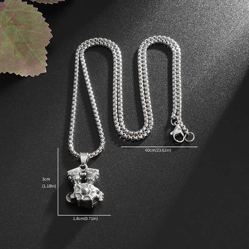 Retro Fashion motorkerékpár-függő nyaklánc férfi punk lovaglás ékszer