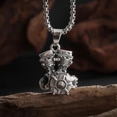 Retro modes motociklu dzinēja kulonu kaklarota vīriešu panku jāšanas rotaslietas dāvanu aksesuāri