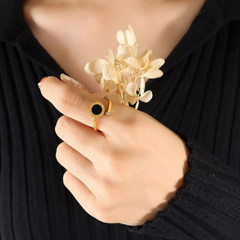 Γυναικεία ανοιγόμενα δαχτυλίδια από ανοξείδωτο ατσάλι με ρωμαϊκούς αριθμούς, ρυθμιζόμενο δαχτυλίδι ουράς ζιργκόν Δώρο γυναικεία κοσμήματα