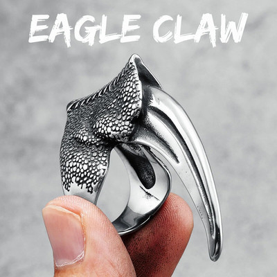 316L roostevabast terasest meeste sõrmused lendav kotka küünis punk rock hip hop pidu jalgratturile mees poiss-sõbra ehted parim kingitus dropshipping