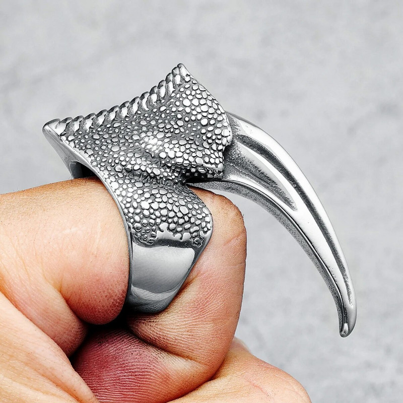 316L roostevabast terasest meeste sõrmused lendav kotka küünis punk rock hip hop pidu jalgratturile mees poiss-sõbra ehted parim kingitus dropshipping