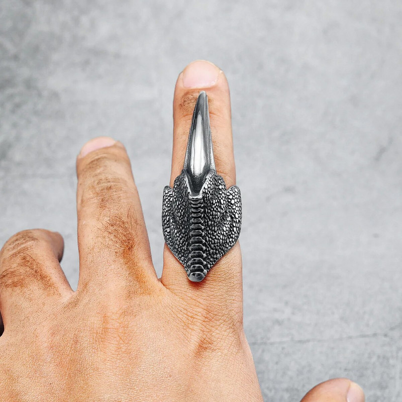 316L roostevabast terasest meeste sõrmused lendav kotka küünis punk rock hip hop pidu jalgratturile mees poiss-sõbra ehted parim kingitus dropshipping