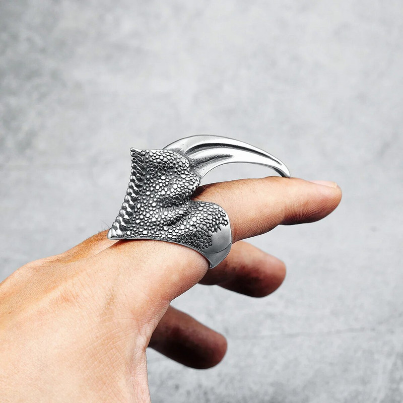 316L roostevabast terasest meeste sõrmused lendav kotka küünis punk rock hip hop pidu jalgratturile mees poiss-sõbra ehted parim kingitus dropshipping