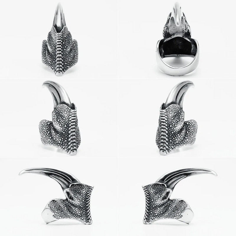 316L roostevabast terasest meeste sõrmused lendav kotka küünis punk rock hip hop pidu jalgratturile mees poiss-sõbra ehted parim kingitus dropshipping