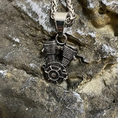 Moodne mootoriga roostevabast terasest ripats meestele kingitus vana mootorratta punk unisex kaelakee meestele ehted puusa metalli hulgimüük