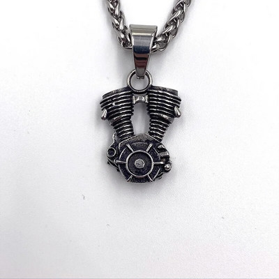 Moodne mootoriga roostevabast terasest ripats meestele kingitus vana mootorratta punk unisex kaelakee meestele ehted puusa metalli hulgimüük