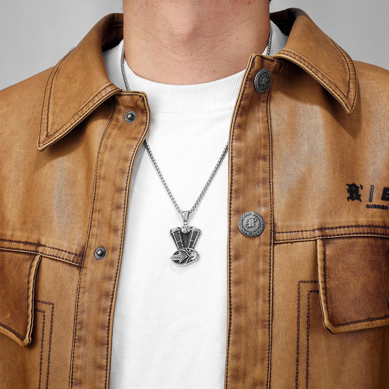 Motociklistički motor Muške ogrlice od nehrđajućeg čelika privjesak lančić jahač punk rock biciklist ženski nakit dodaci pokloni veleprodaja