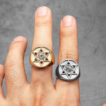 Solomon Star of David Ανδρικά δαχτυλίδια από ανοξείδωτο ατσάλι Γυναικεία κοσμήματα Punk New In Rock Cool Stuff Αξεσουάρ μόδας Δώρο Χονδρική