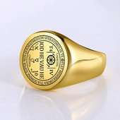 Dreamtimes Arkangyal Cahetel Fortune Seal Ring Iod He Vau He Solomon Kabbalah Amulett Viking Ring Férfi Rozsdamentes acél ékszerek