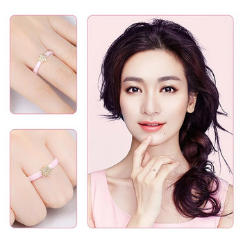 Κεραμικό δαχτυλίδι μόδας πλάτους 3 χιλιοστών με κρυστάλλινο αστέρι για γυναίκες Κομψά κοσμήματα Μαύρο Λευκό Ροζ Μπλε Λεία Κεραμικά Δαχτυλίδια Δώρα