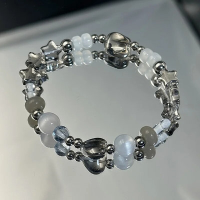 Krāsainas pērlīšu rokassprādzes Vienkāršas elastīgas rokassprādzes vasaras rotaslietas, sakraujamas rokassprādzes, draudzības aproces