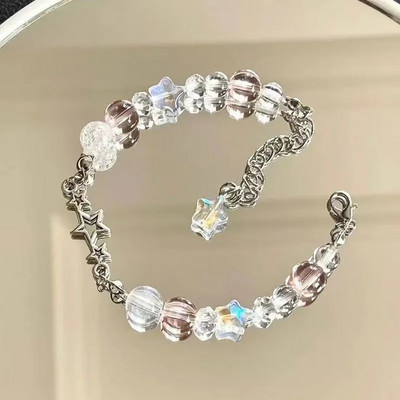 Krāsainas pērlīšu rokassprādzes Vienkāršas elastīgas rokassprādzes vasaras rotaslietas, sakraujamas rokassprādzes, draudzības aproces