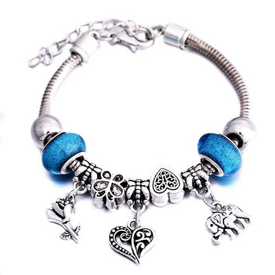 Mood Glamuur käevõru ehted 6 värvi metallist homaari pandla maokett helmestega käevõrud naistele suvekäevõru romantiline kingitus