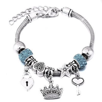 Mood Glamuur käevõru ehted 6 värvi metallist homaari pandla maokett helmestega käevõrud naistele suvekäevõru romantiline kingitus