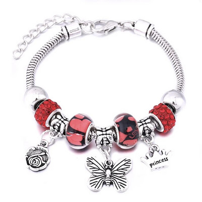 Mood Glamuur käevõru ehted 6 värvi metallist homaari pandla maokett helmestega käevõrud naistele suvekäevõru romantiline kingitus