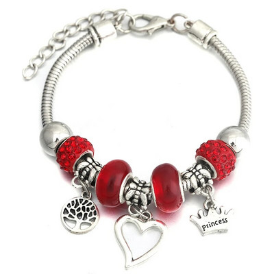 Mood Glamuur käevõru ehted 6 värvi metallist homaari pandla maokett helmestega käevõrud naistele suvekäevõru romantiline kingitus