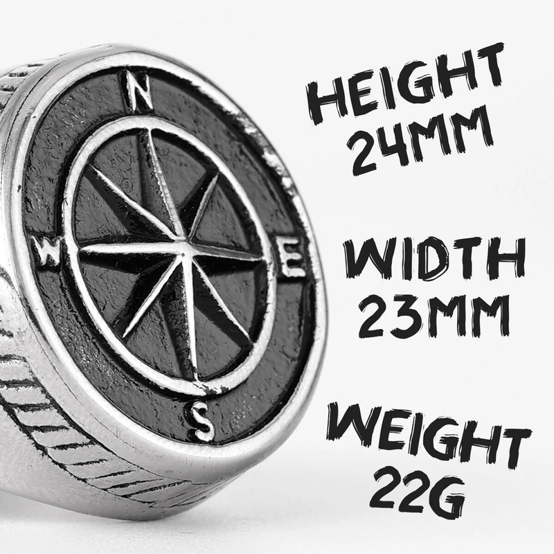 Navigaator kompass meremees ankur roostevabast terasest meeste sõrmused punk hiphop meestele poiss-sõbrale ehted loovus kingitus hulgimüük