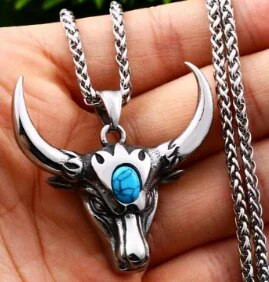 Ingel Saatan Kitsepea Deemoni silmade ripats kaelakee Vintage gooti punk meeste ehteaksessuaar