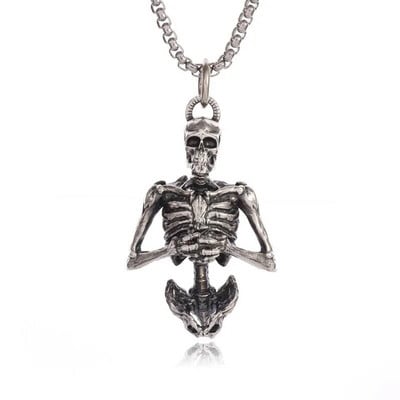 Ingel Saatan Kitsepea Deemoni silmade ripats kaelakee Vintage gooti punk meeste ehteaksessuaar